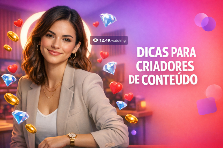 Criadora brasileira em home-studio com elementos de live e dicas sobre penalidades e como evitar banimento para chamet hostess.